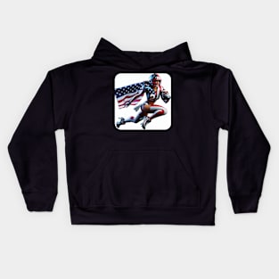 American Woman NFL Football Player #7 Kids Hoodie